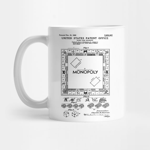 Monopoly Game Patent Black by Luve